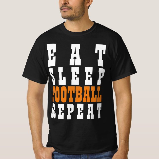 CAMISETA REPETIR EL FÚTBOL DE DORMIR (Anverso)