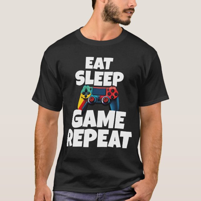 CAMISETA REPETIR EL JUEGO DE DORMIR (Anverso)