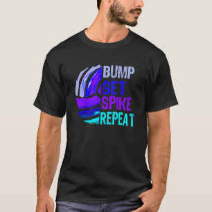 Camiseta Repetir el juego de voleibol con voleibol
