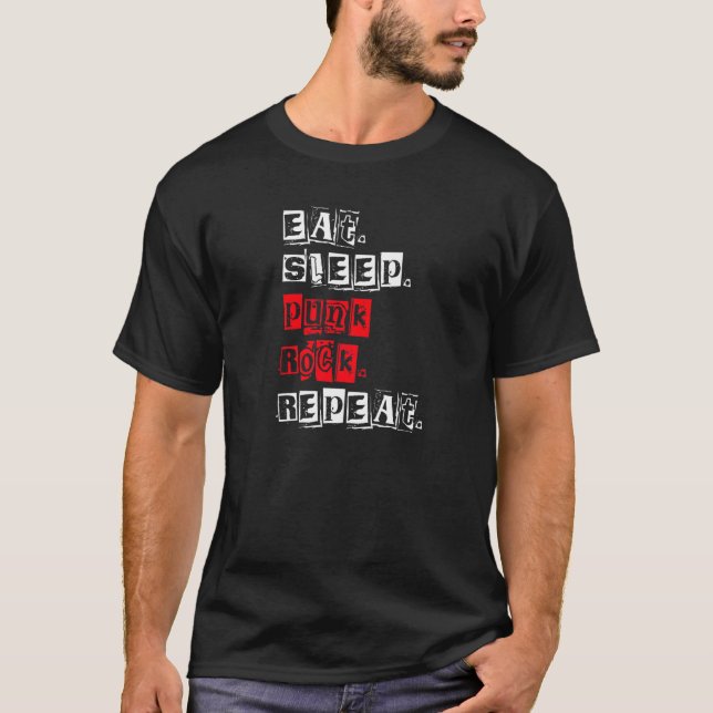 Camiseta Repetir el Punk de sueño ininterrumpido (Anverso)