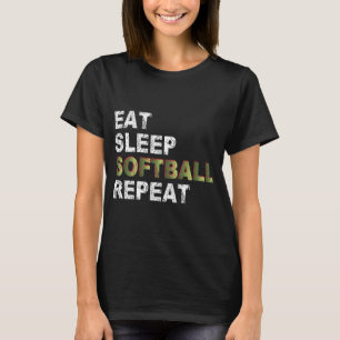 Camiseta Repetir el Softbol de sueño