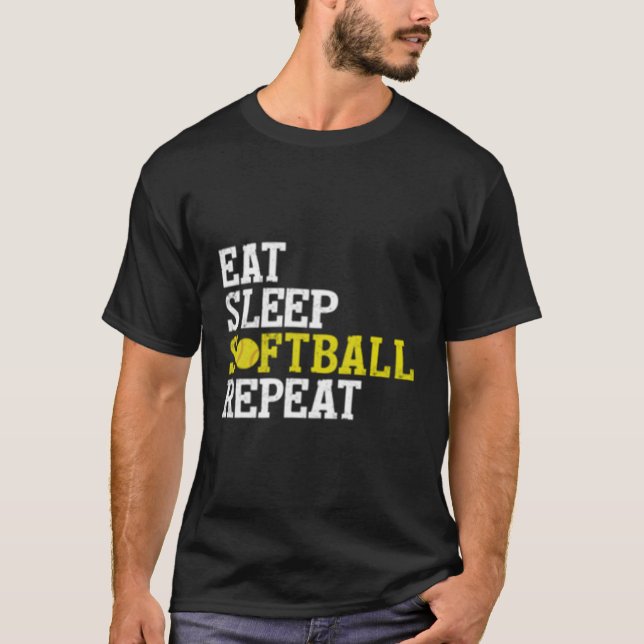Camiseta Repetir el Softbol de sueño (Anverso)