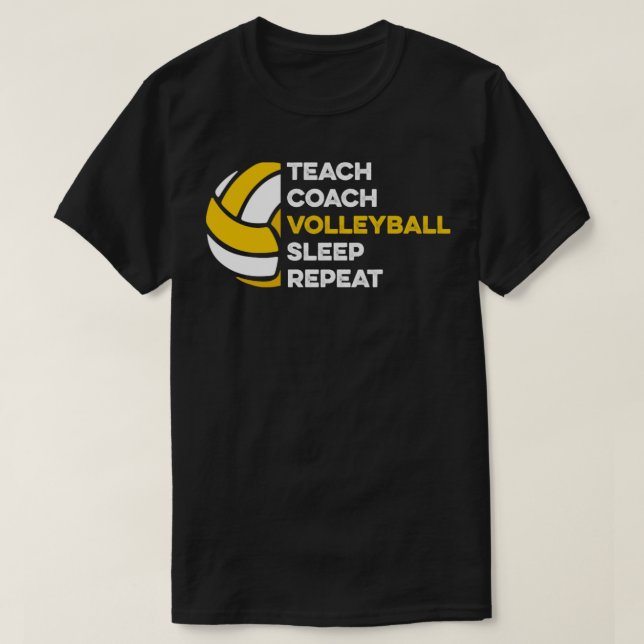 Camiseta Repetir el sueño de voleibol del entrenador de ens (Diseño del anverso)