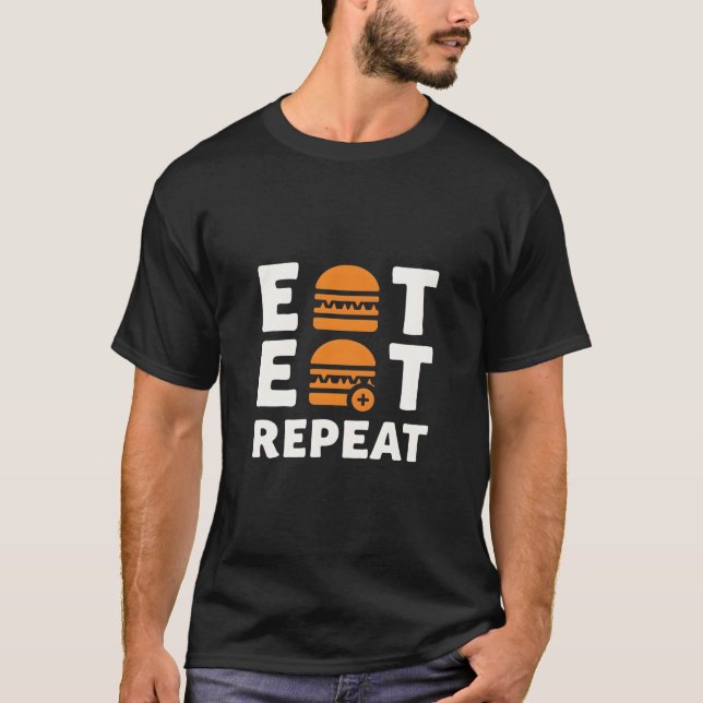 Camiseta Repetir el sueño - Funny Burger Lover Design (Anverso)