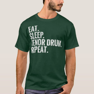 Camiseta Repetir el tambor del tenor del sueño de la comida