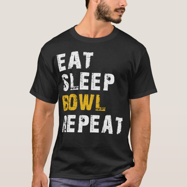 Camiseta repetir el tazón de dormir (Anverso)