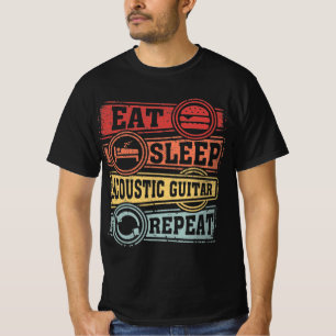 Camiseta Repetir guitarra acústica de sueño