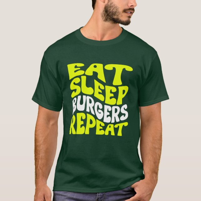 Camiseta repetir hamburguesas de sueño (Anverso)