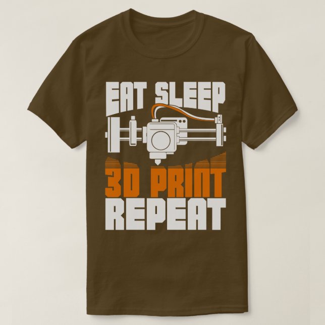 Camiseta Repetir impresión 3d de Sleep (Diseño del anverso)