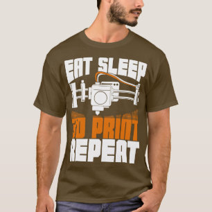 Camiseta Repetir impresión 3d de Sleep