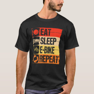 Camiseta Repetir la bicicleta electrónica de sueño