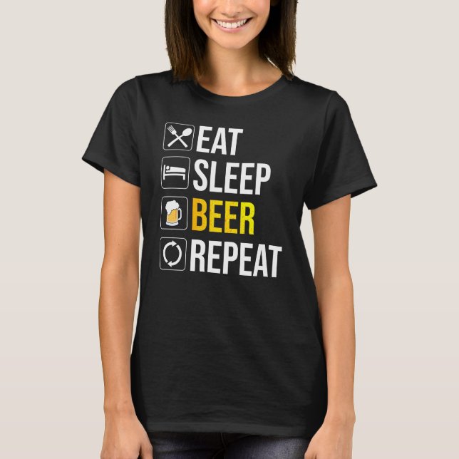 Camiseta Repetir la cerveza de sueño (Anverso)