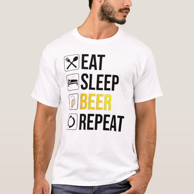 Camiseta Repetir la cerveza de sueño (Anverso)