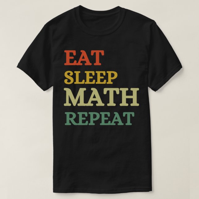 Camiseta Repetir la matemática del sueño (Diseño del anverso)