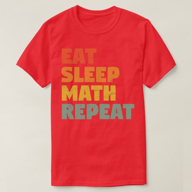 Camiseta Repetir la matemática del sueño (Diseño del anverso)