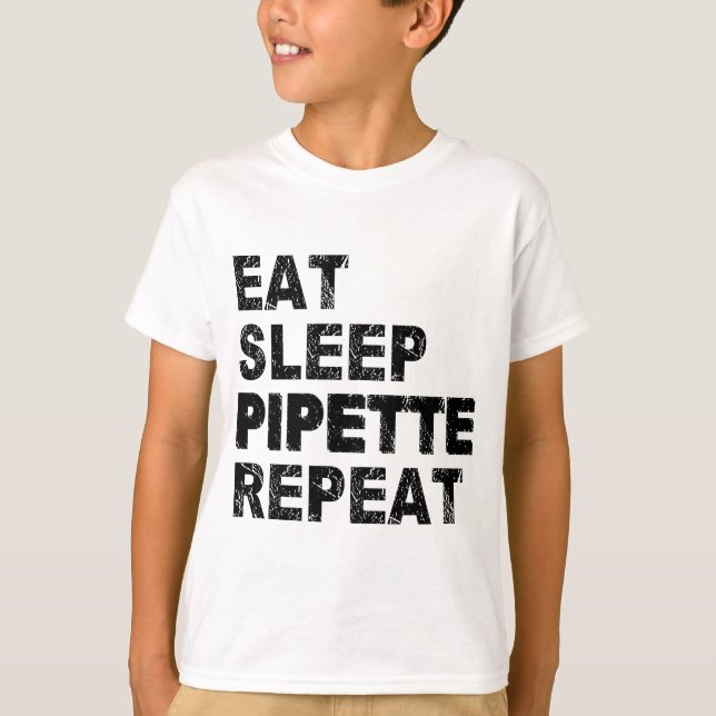 Camiseta Repetir la pipeta de sueño de consumo (Anverso)