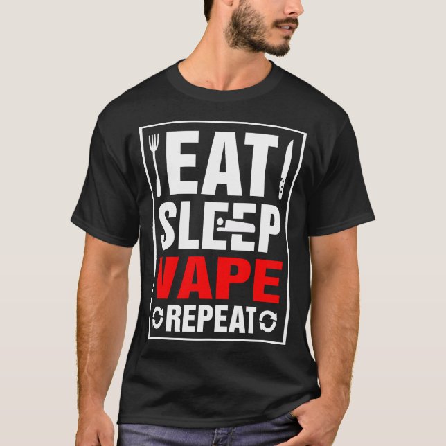 Camiseta Repetir la repetición de sueño ininterrumpido (Anverso)