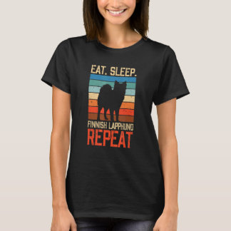 Camiseta Repetir lapphund finlandés de sueño ininterrumpido