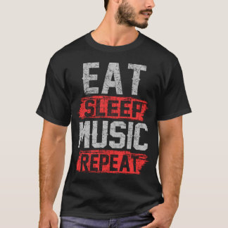 Camiseta repetir música de sueño