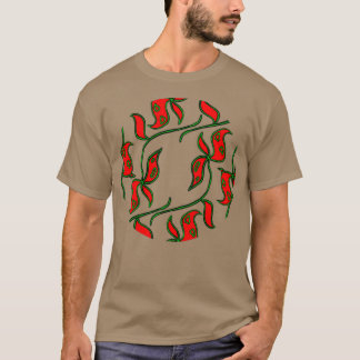 Camiseta Repetir patrón de hoja roja
