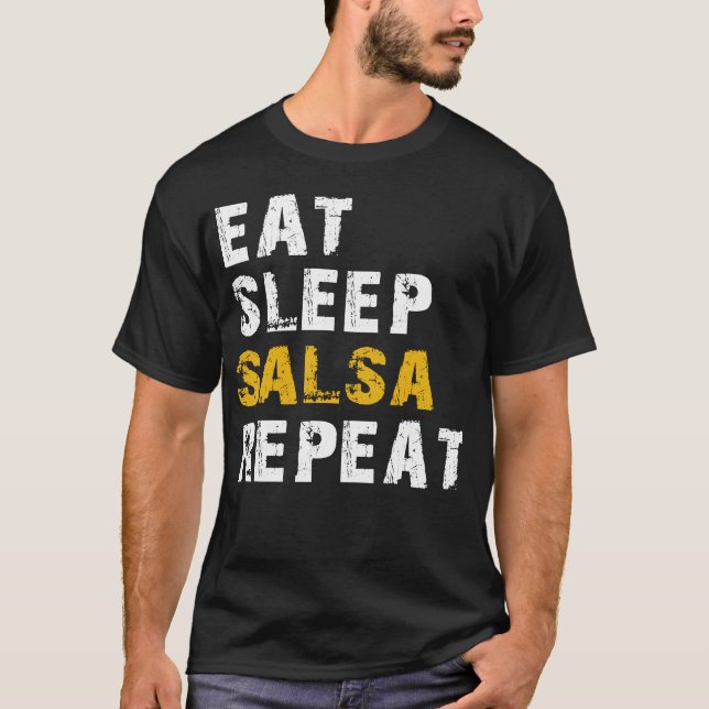 Camiseta repetir salsa dormido (Anverso)