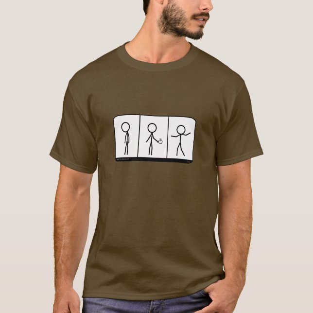 Camiseta Repetir según sea necesario, tee de café (Anverso)
