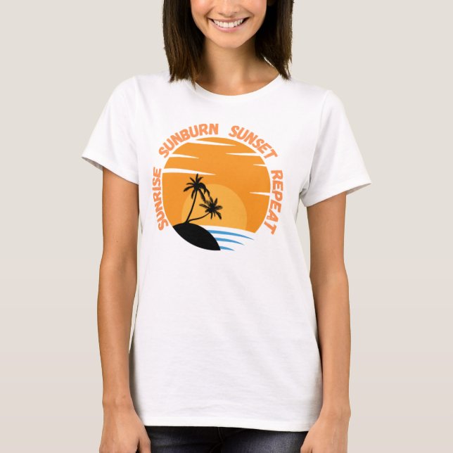 Camiseta Repetir Sunrise Sunburn Sunset (Anverso)