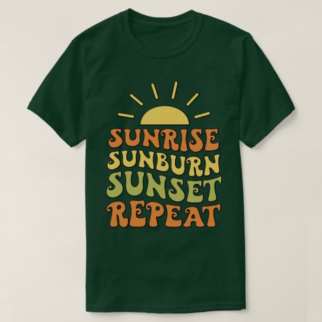 Camiseta Repetir Sunrise Sunburn Sunset (Diseño del anverso)
