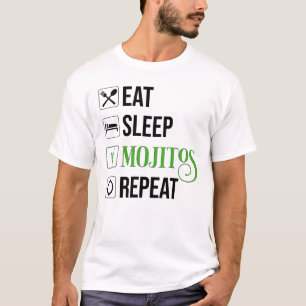 Camiseta Repita con Mojitos de sueño de descanso