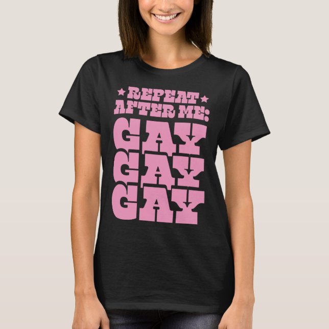 Camiseta Repita conmigo gay Liberal Florida LGBTQ Ally Pri (Anverso)