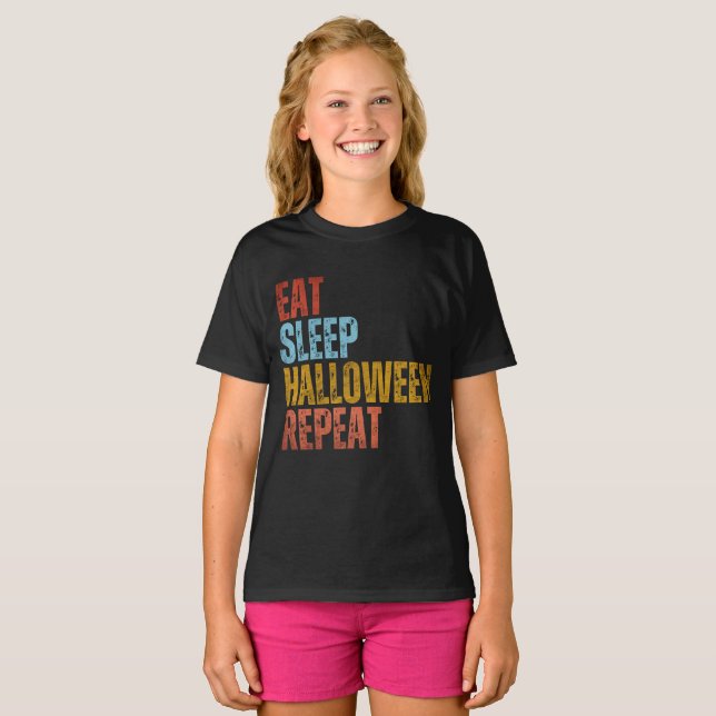 CAMISETA REPITE EL DORMITORIO HALLOWEEN (Anverso completo)