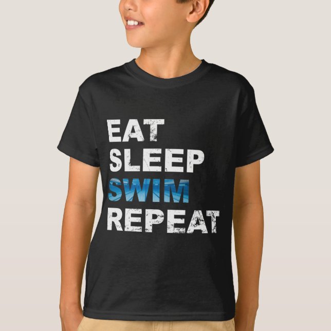 Camiseta Repite el sueño: regalo divertido para nadador (Anverso)