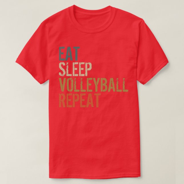 CAMISETA REPITE EL VOLEIBOL DEL DORMITORIO DEL DORMITORIO D (Diseño del anverso)