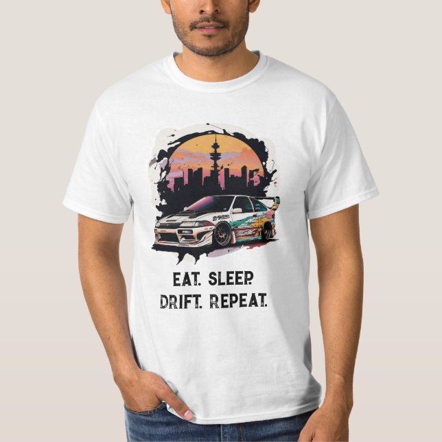 Camiseta Repite la deriva del sueño. Extremo del jdm de coc (Anverso)