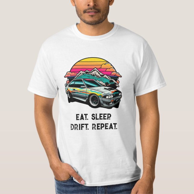 Camiseta Repite la deriva del sueño. Extremo del jdm de coc (Anverso)