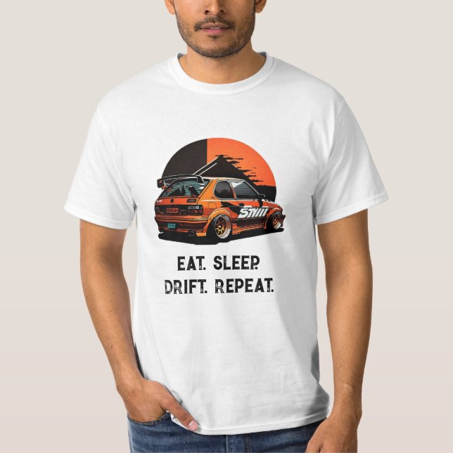 Camiseta Repite la deriva del sueño. Extremo del jdm de coc (Anverso)