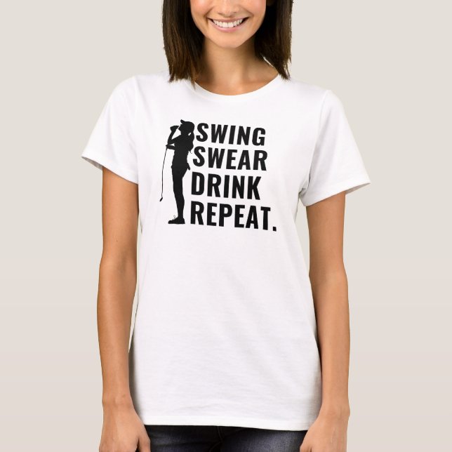 Camiseta Repito de bebida dulce de peluca divertida para el (Anverso)