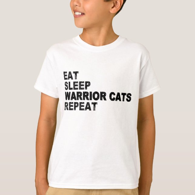 Camiseta Repito de gatos de guerrero de sueño (Anverso)