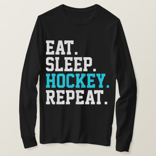 Camiseta Repito de hockey sobre césped para dormir para los (Anverso del diseño)