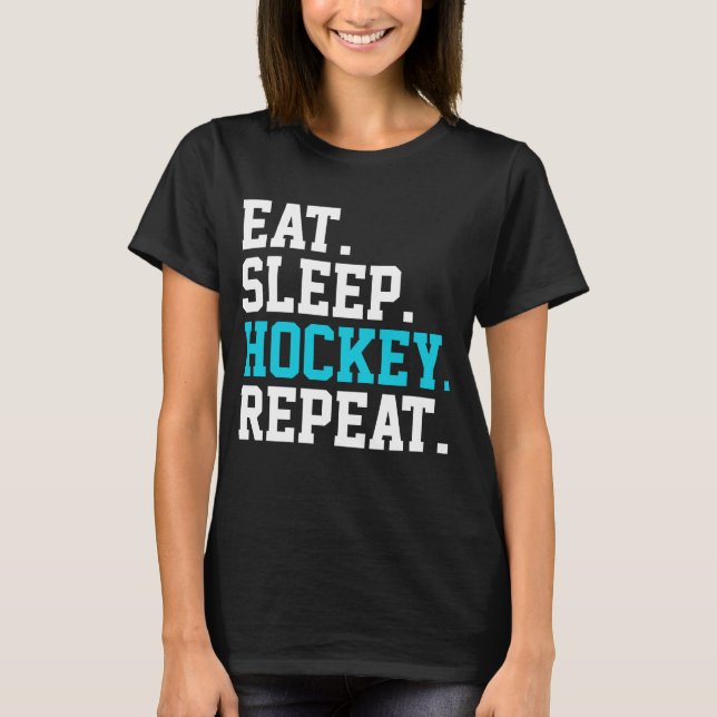 Camiseta Repito de hockey sobre césped para dormir para los (Anverso)