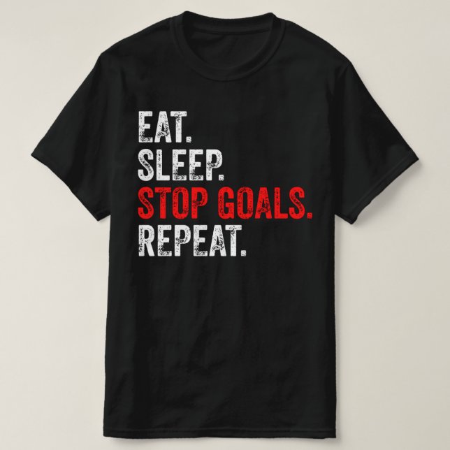 Camiseta Repito de los objetivos de parada de sueño de la c (Diseño del anverso)