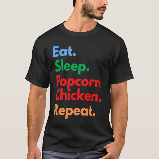 Camiseta Repito de pollo de palomitas para dormir para poll (Anverso)