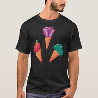Camiseta Repollo rojo de manzana y verduras de brócoli