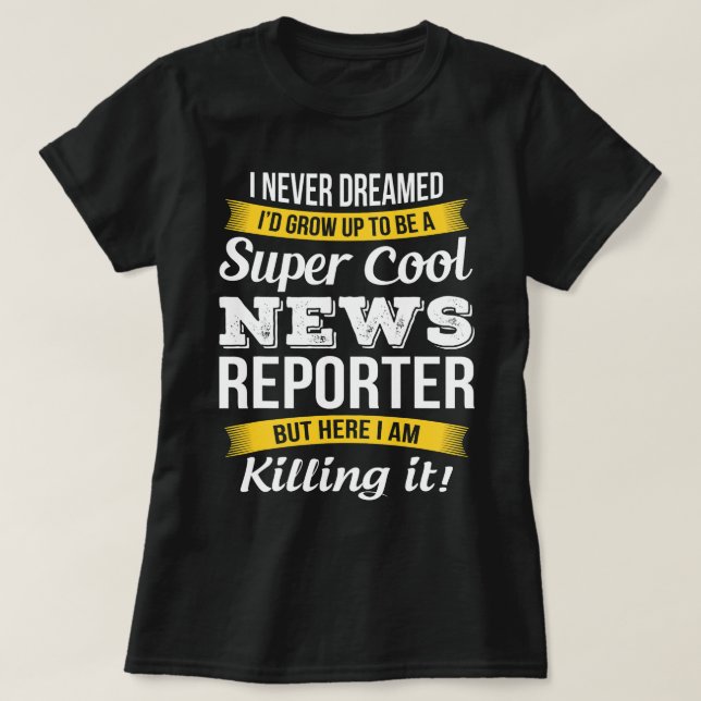 Camiseta Reportero de noticias (Diseño del anverso)
