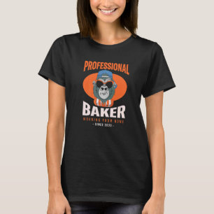 Camiseta Repostero Jefe Pastelero Chef Trabajando Desde Cas