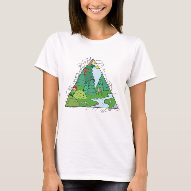 Camiseta Representación de bosque (Anverso)