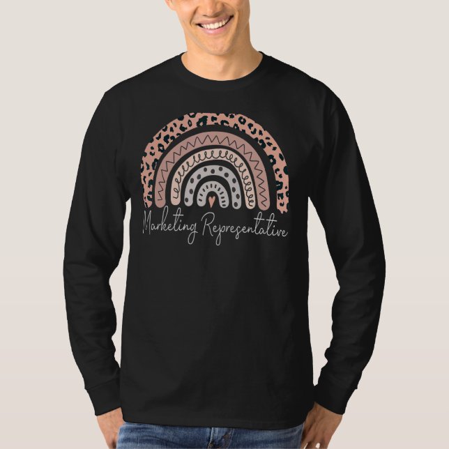 Camiseta Representante de marketing Leopard Rainbow Appreci (Anverso)