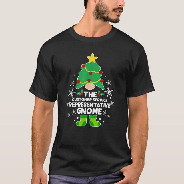 Camiseta Representante de Servicio al Cliente Gnome Family  (Anverso)