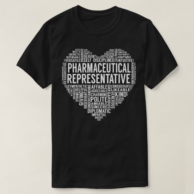 Camiseta Representante Farmacéutico Corazón (Diseño del anverso)