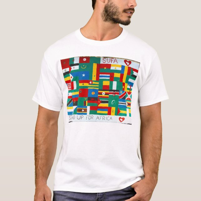 Camiseta Represente para arriba África (Anverso)